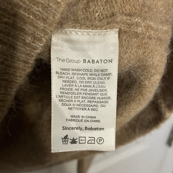 Babaton The Group Sweater Womens XXS Tan Wool Blend Tan Alpaca Neutral Relaxed - Picture 3 of 8
